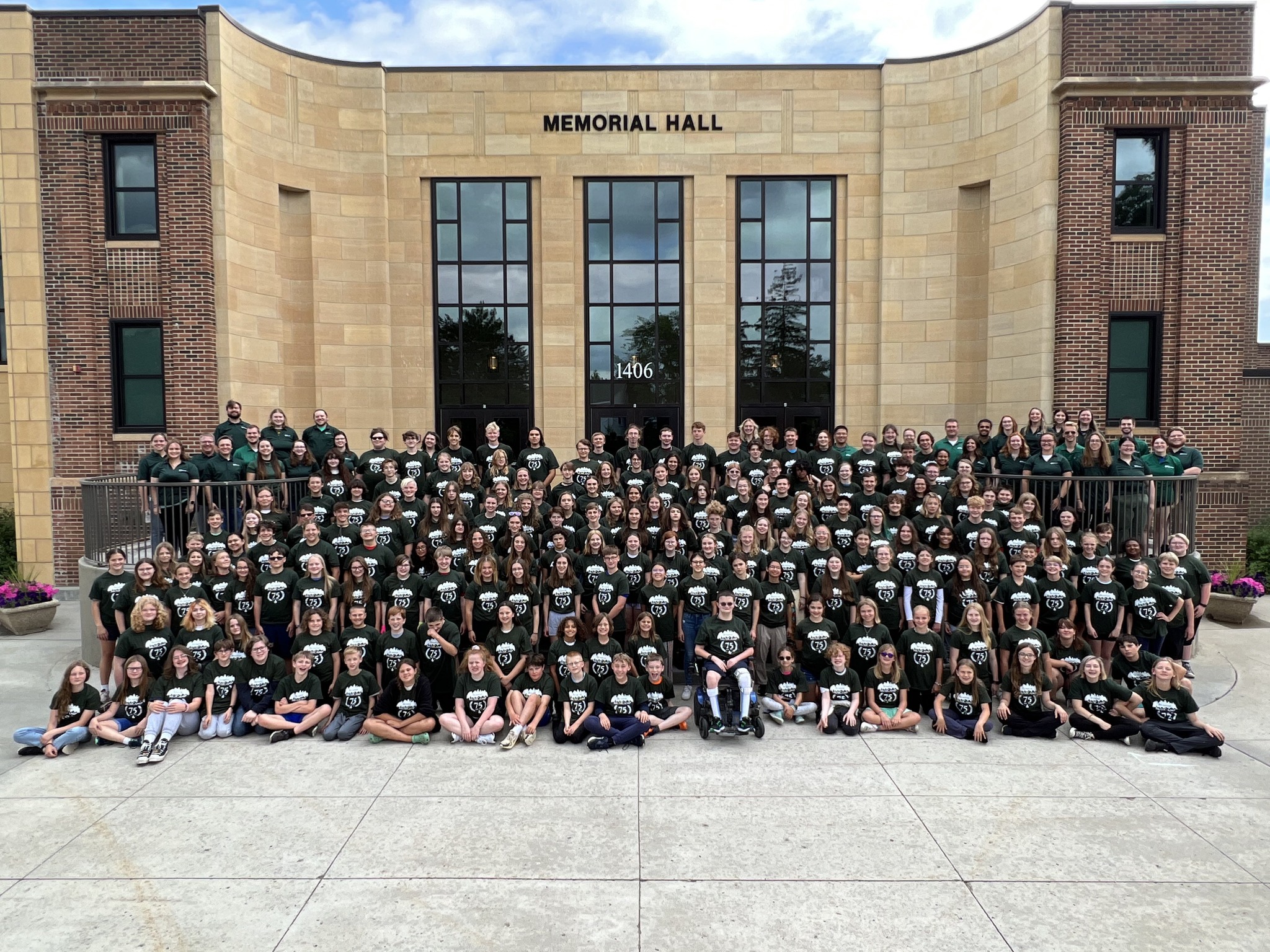 A total of 182 campers attended MusiCamp for its 75th anniversary from July 16-22, 2023, on the Bemidji State University campus. (Contributed)