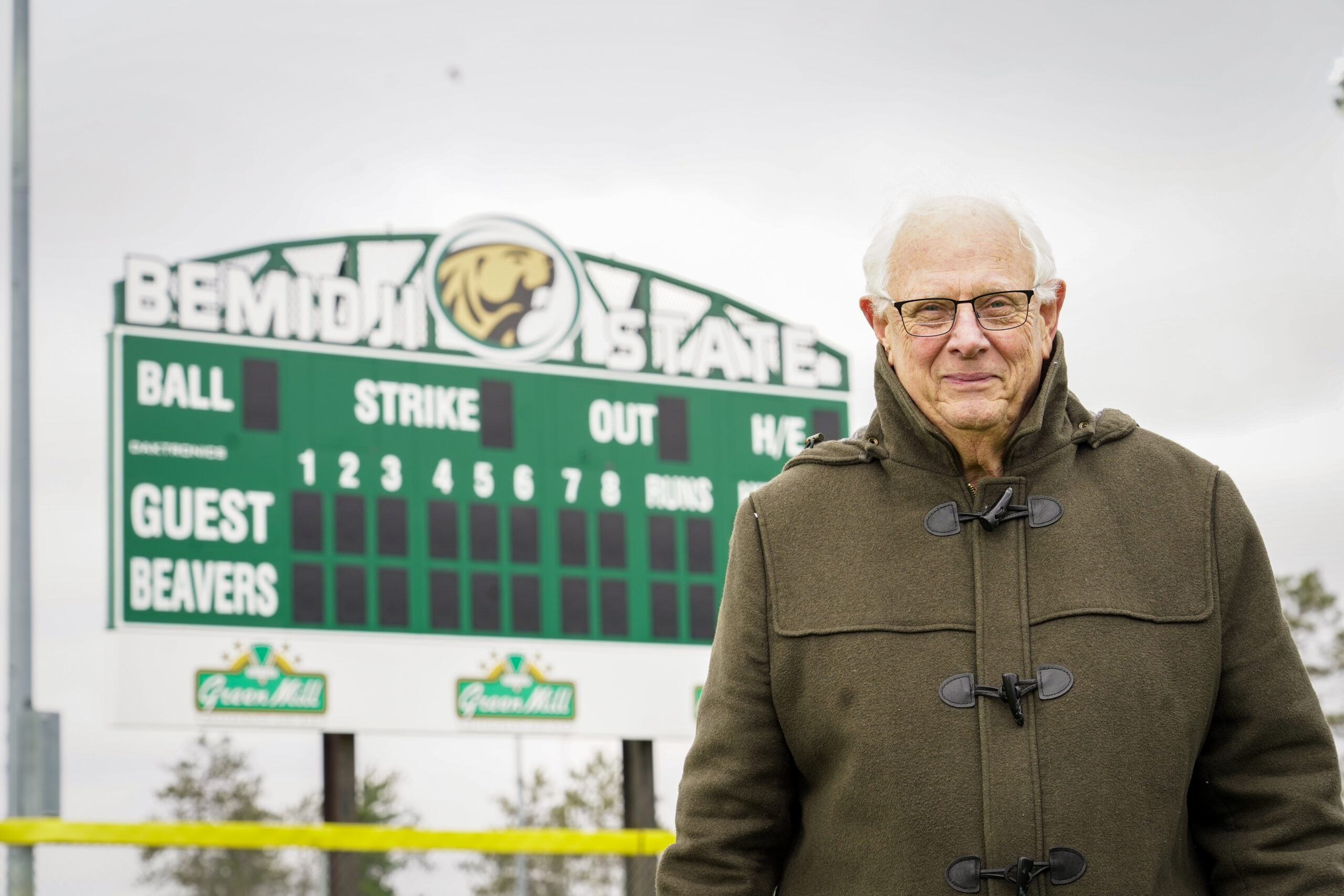 Rich Siegert, a 1967 BSU graduate, has helped make a new, state-of-the-art scoreboard possible for the BSU softball team. (Micah Friez / Bemidji State)