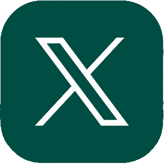 X (Twitter) logo green transparent background