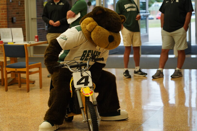 Bucky at the Meet the Beavers event on Sept. 26, 2024. (Stella Dolan / Bemidji State)