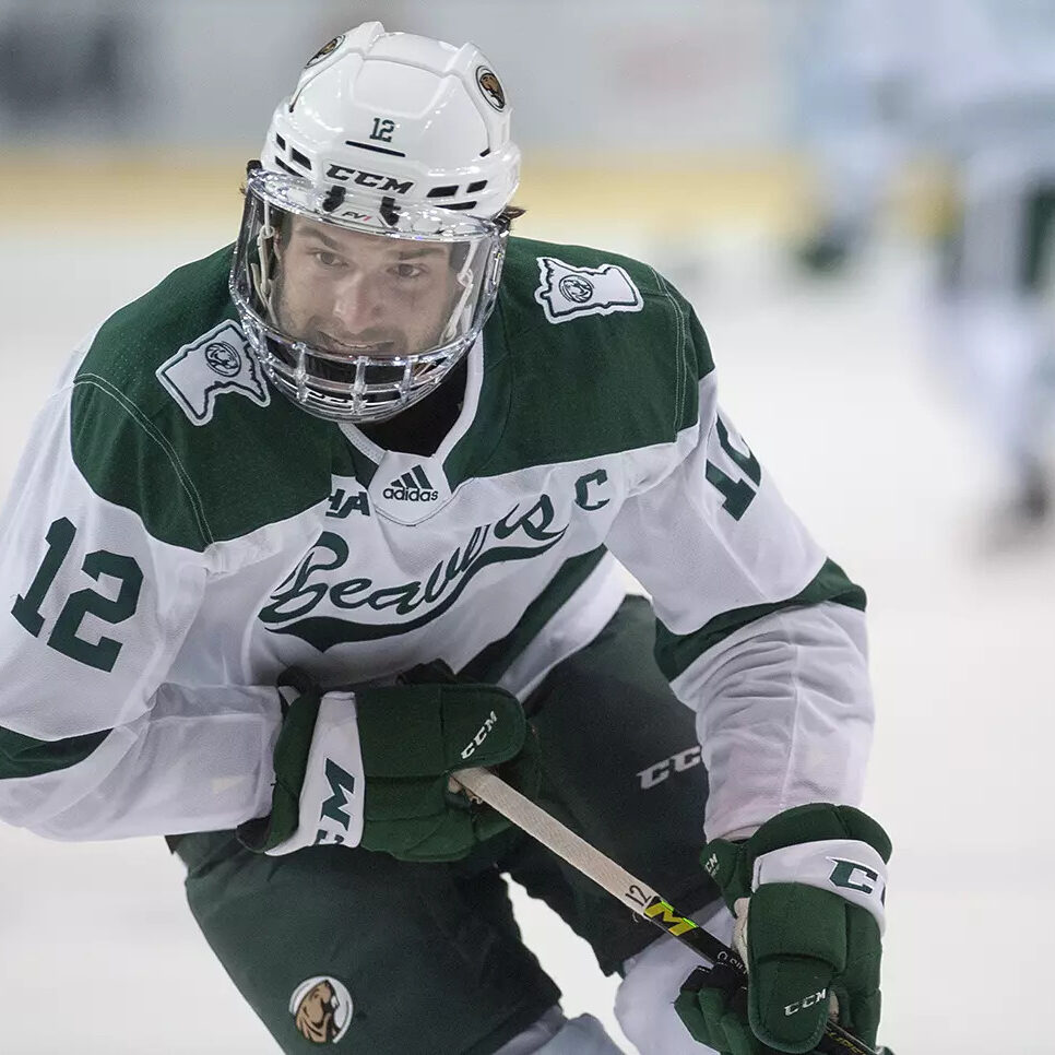 Owen Sillinger skates for the Beavers during his time at Bemidji State from 2018-22. (Courtesy / Bemidji State Athletics)